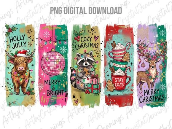 Christmas Holiday Brushstroke PNG for Illustrations