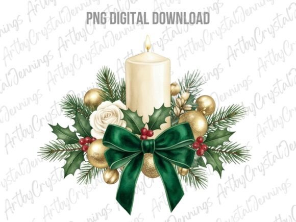 Christmas Holiday Candle Clipart PNG: A Versatile Illustration for Content Creators