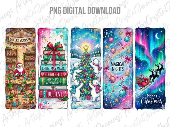 Christmas Holiday Magic Brushstroke: Premium Illustrations for Branding