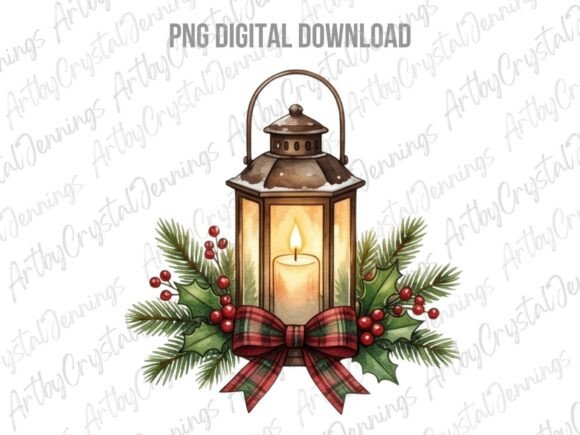 Christmas Lantern Watercolor PNG Review