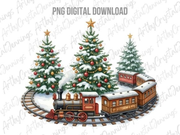 Christmas Train Holiday Clipart PNG: A Brand Designer’s Review for Illustrations