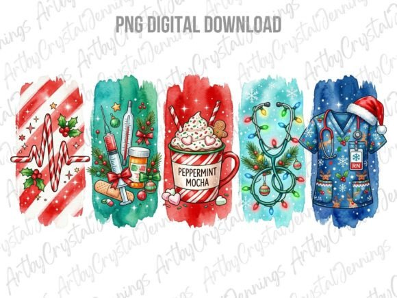 Nurse Christmas Holiday Brushstroke PNG: A Practical Review for Illustrations and Digital Sellers