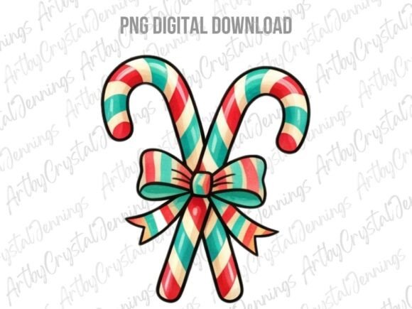 Retro Christmas Candy Canes PNG: A Review for Digital Illustrations and Commercial Use