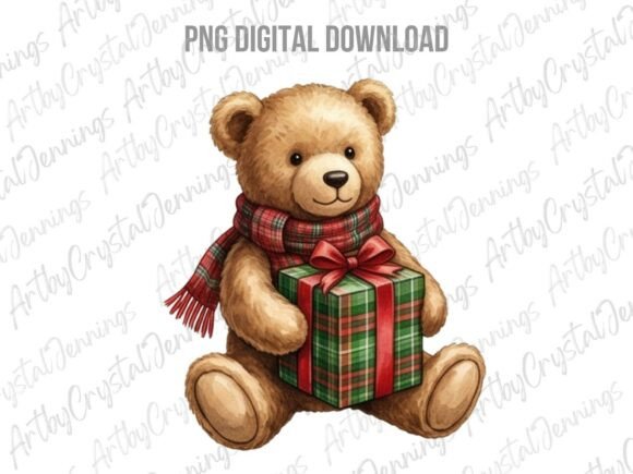 Watercolor Christmas Teddy Bear PNG: A Practical Review for Illustrations and Digital Sellers