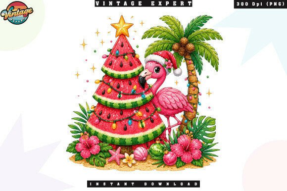 Watermelon Christmas Tree Flamingo PNG: A Designer’s Review for Modern Illustrations