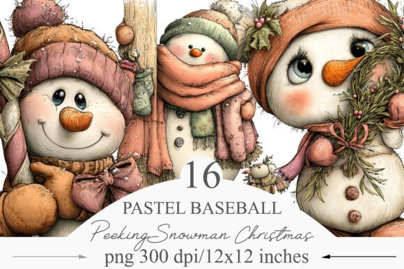 Whimsical Peeking Snowman Christmas: A Review for Illustrations Sellers