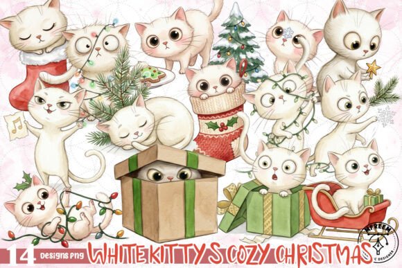 White Kitty_s Cozy Christmas PNG Review for Real Projects
