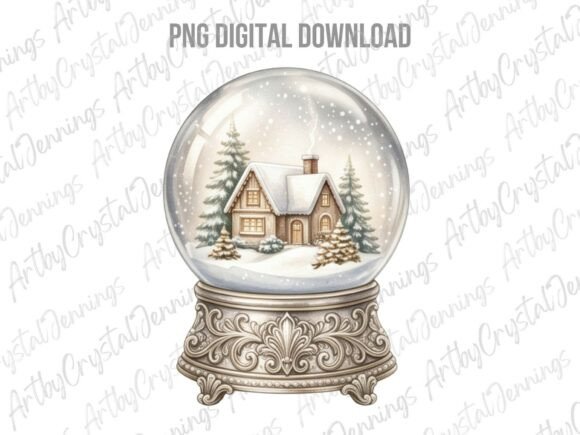 Winter Christmas Snow Globe PNG Illustrations Review